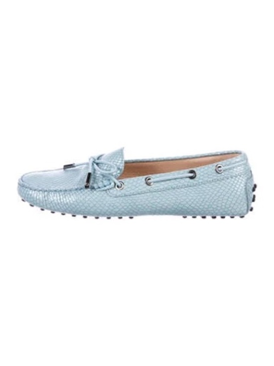 Tod's Shoes - TOD'S Leather Loafers Gommino Driving Shoe Pale Blue EU-Sz 39 US 8.5-9